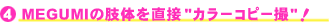 (4)MEGUMIの肢体を直接